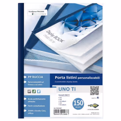 SEI Rota Uno TI, Bleu, Polypropylène (PP), 150 pochettes, Portrait, A4, Reliure à l'anglaise