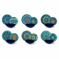 Service de table - Excelsa - 62503 - 18 pièces - Porcelaine et céramique - Multicolore