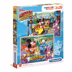 Clementoni Supercolor 2X20 Pièces - Mickey And The Roadster Racers