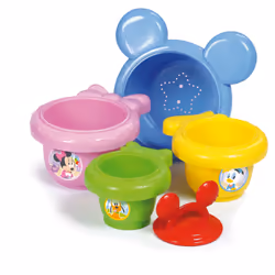 Clementoni Tasses Gigognes Mickey et Ses Amis, Jouet de bain, 0,5 an(s), Multicolore