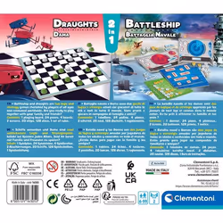 Clementoni Battleship + Draughts Jeu de société Education