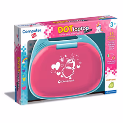 Clementoni Clemmy DOT Unicorn, Ordinateur portable pour enfant, Gris