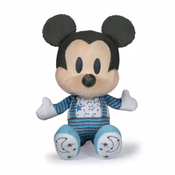 Clementoni Peluche Veilleuse Mickey, LR03, Piles fournies