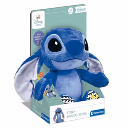 Clementoni Disney Baby Stitch Calm & Play Musical Plush, Personnage de dessin animé, 0 an(s), Interactif, Sonore, AAA