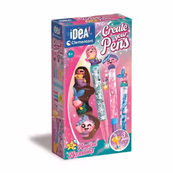 Clementoni Crée tes stylos - Magical Mermaids, Kit de loisirs créatifs pour enfants, 6 an(s)