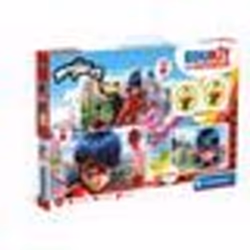 Coffret dactivités préscolaires 4 en 1 Miraculous - Clementoni - 2 puzzles 6 cubes et un mémo