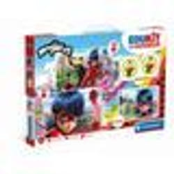 Coffret dactivités préscolaires 4 en 1 Miraculous - Clementoni - 2 puzzles 6 cubes et un mémo