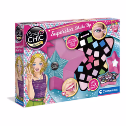 Clementoni Crazy Chic SUPERSTAR MAKE-UP, Kit de maquillage pour enfants, 6 an(s), Plastique, Multicolore