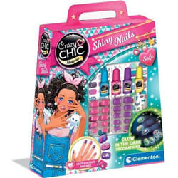 Clementoni - Kit manucure phosphorescents pour enfant - Vernis faux ongles et autocollants - Dès 7 ans