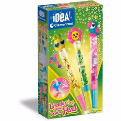 Clementoni IDEA Crée tes stylos - Tropical, Kit de loisirs créatifs pour enfants, 6 an(s), Multicolore