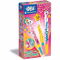 Clementoni IDEA Crée tes stylos - Fantaisie, Kit de loisirs créatifs pour enfants, 6 an(s), Multicolore