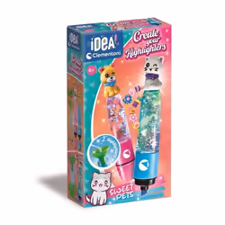 Clementoni Crée tes fluos - Sweet Pets, Kit de loisirs créatifs pour enfants, 6 an(s)