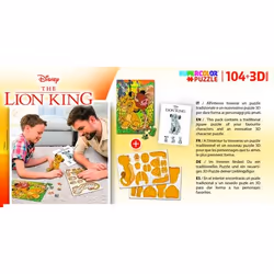 Clementoni Lion King Puzzle 3D 104 pièce(s) Télévision/films