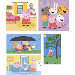 Clementoni Peppa Pig Supercolor 10 in 1 Jeu de puzzle Dessins animés
