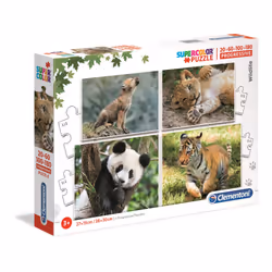 Clementoni Supercolor 20-60-100-180 Pièces - Wildlife - Bébés Animaux