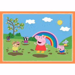 Clementoni Supercolor Puzzle 4 en 1 - Peppa Pig