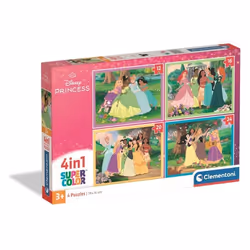 Clementoni Puzzle 4 en 1 - Disney Princess, 3 an(s)