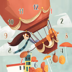 Clementoni Clock 96 Pièces - Montgolfière, 6 an(s)