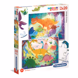 Clementoni Supercolor 2X20 Pièces - Dinosaures