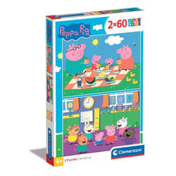 Clementoni Peppa Pig Supercolor 2 x 60 Jeu de puzzle 60 pièce(s) Dessins animés