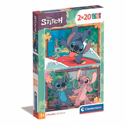 Clementoni Supercolor 2x20 pièces - Stitch, 20 pièce(s), Dessins animés, 3 an(s)