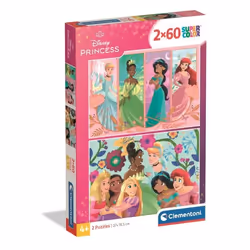 Clementoni 2x60 pièces - Disney Princess, 4 an(s)