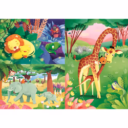 Clementoni Supercolor 3X48 Pièces - Animaux De La Savane Et Leur Petit, 4 an(s)