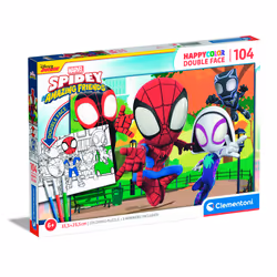 Clementoni Happy Color 104 pièces - Spidey et ses Amis Extraordinaires