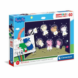 Clementoni Peppa Pig Happy Color Double Face Jeu de puzzle 60 pièce(s) Dessins animés