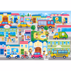 Clementoni In the City Jeu de puzzle 104 pièce(s) Ville