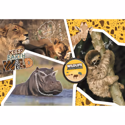 Clementoni National Geographic Kids 104 Pièces - Sauvage, 6 an(s)