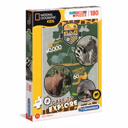 Clementoni National Geographic Kids 180 Pièces - Sauvage