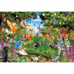 Clementoni Fantastic Forest Jeu de puzzle 2000 pièce(s) Flore et faune