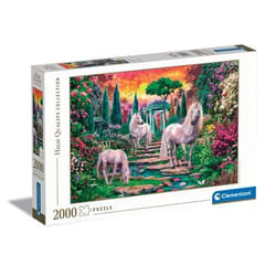 Clementoni Classical garden unicorns Jeu de puzzle 2000 pièce(s) Animaux