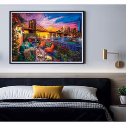 Clementoni Manhattan balcony sunset Jeu de puzzle 3000 pièce(s) Ville