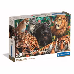 Clementoni Compact 500 pièces - Wild Cats, 14 an(s)