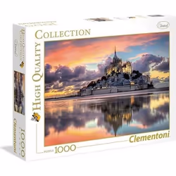 Clementoni - Puzzle 1000 pièces - Le magnifique Mont Saint-Michel - Architecture et monument - Adulte