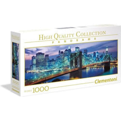 Clementoni - Puzzle Panorama - 1000 pièces - New York Brooklyn Bridge - Architecture et monument - Adulte - Fabriqué en Italie