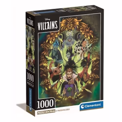Clementoni Compact 1000 pièces - Villains, 1000 pièce(s), Dessins animés, 18 an(s)