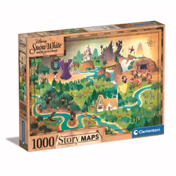 Clementoni Disney Maps - 1000 pièces - Blanche-Neige, 14 an(s)