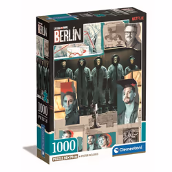Clementoni Compact 1000 pièces - La Casa de Papel, Berlin, 14 an(s)