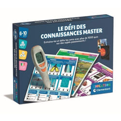 CLEMENTONI - Le défi des connaissances master - Plus de 1000 Quizz - Seul ou à 2 - Stylo éléctronique parlant - Dès 7ans