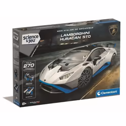 CLEMENTONI - Lamborghini Huracàn STO à construire - Roues orientables - Manuel illustré et application pour visualisation 3D ...