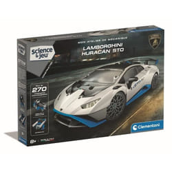 CLEMENTONI - Lamborghini Huracàn STO à construire - Roues orientables - Manuel illustré et application pour visualisation 3D - Fabri