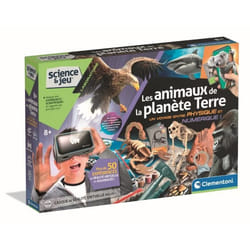 CLEMENTONI - Animaux planète Réalité - Coffret scientifique - Experiences scientifiques et activités virutelles - Moules peintures