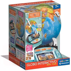 Clementoni Ballon numérique Real Time - Jeu éducatif interactif pour enfants - Apprend la géographie et la culture générale -
