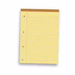 Pigna 0514394RM, Monochromatique, Jaune, A4, 50 feuilles, 80 g/m², Papier ligné
