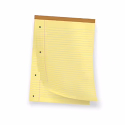 Pigna 0514394RM bloc-notes A4 50 feuilles Jaune
