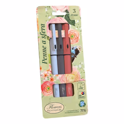 Pigna 023243200 stylo à bille Noir, Bleu, Rouge Stylo à bille rétractable avec clip 3 pièce(s)