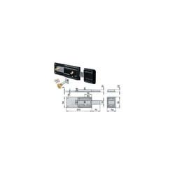 Viro - Ferroglietto Appliquer Avec Deadbolt 6 Lancements Cylindriques. Staccato - mm.50 (1.7832/712)